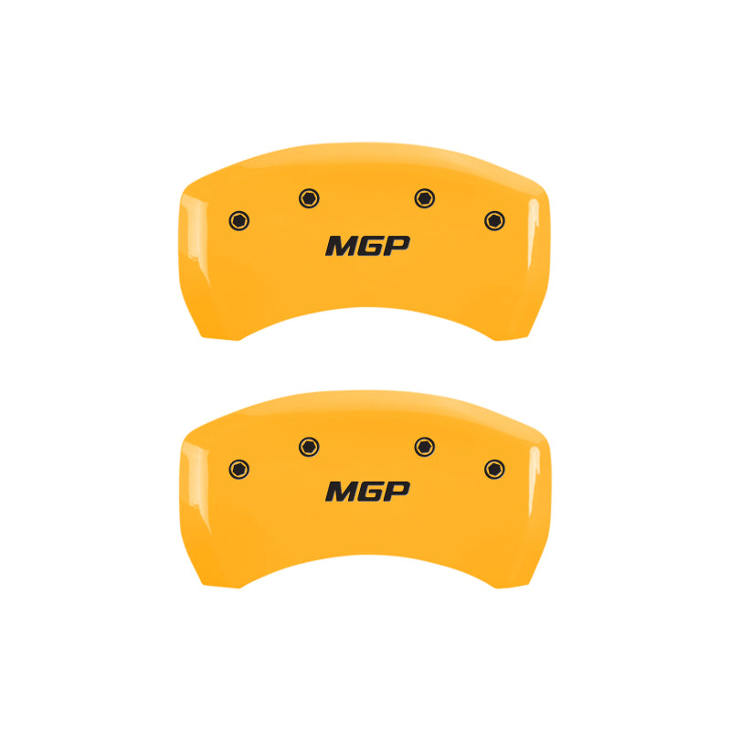 MGP Rear set 2 Caliper Covers Engraved Rear MGP Yellow finish black ch