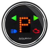Autometer Designer 2-1/16in Chrome Domed Lens Black Dial PRNDL Gauge