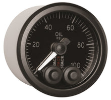 Load image into Gallery viewer, Autometer Stack Instruments Pro Control 52mm 0-100 PSI Oil Pressure Gauge - Black (1/8in NPTF Male)