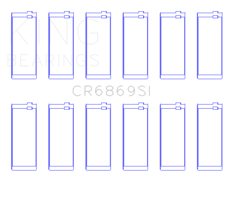 King Engine Bearings Jeep AMC 232CI/242CI/248CI I6 (Size STD) Connecting Rod Bearing Set