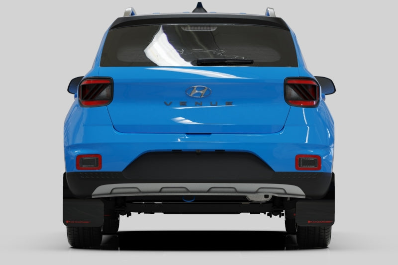 Rally Armor 20-25 Hyundai Venue Black Mud Flap White Logo
