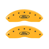 MGP 4 Caliper Covers Engraved F & R Oval Logo/Ford Yellow Finish Black Char 2002 Ford Explorer Sport