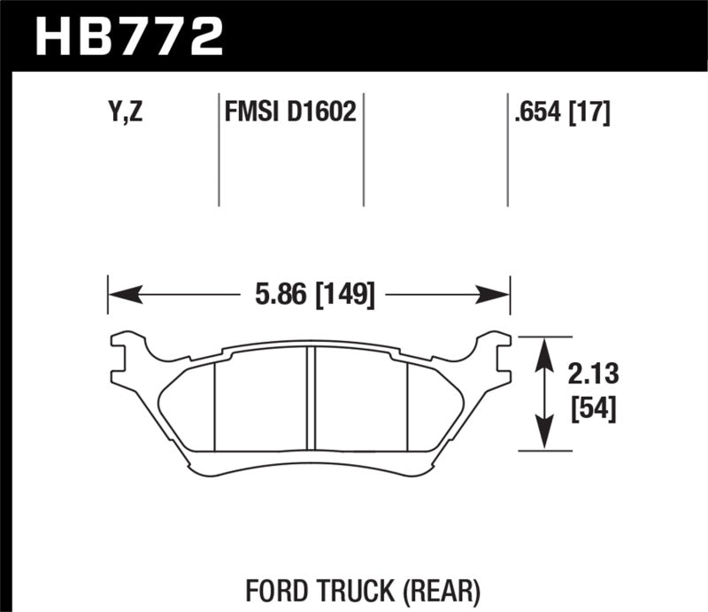 Hawk 2012-2016 Ford F-150 / Full-Size Trucks and SUV - LTS Street Brake Pads