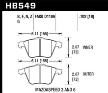 Load image into Gallery viewer, Hawk 07-08 Mazdaspeed3/06-07 Mazdaspeed6 Performance Ceramic Street Front Brake Pads