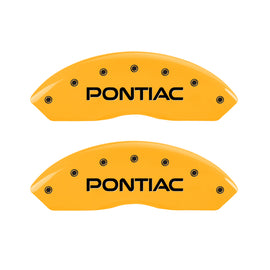 MGP 4 Caliper Covers Engraved Front & Rear Pontiac Yellow Finish Black Char 2007 Pontiac Solstice