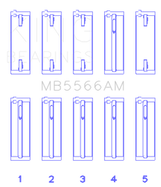 King Engine Bearings Audi A4 1.8L AEB (Size STD) Main Bearing Set