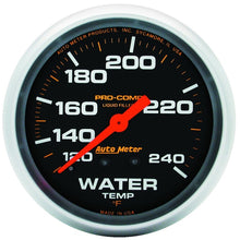 Load image into Gallery viewer, Autometer Liquid Filled Mechanical 66.7mm 120-240 deg F Water Temperature Gauge Includes 6in Tubing