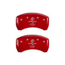 Load image into Gallery viewer, MGP Rear set 2 Caliper Covers Engraved Rear Tiffany Snake Red finish silver ch