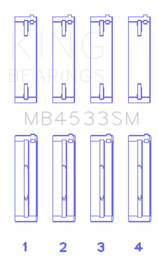 King Engine Bearings Audi 2.1L/2.2L 10V/20V 5cyl Turbo (Size STD) Main Bearing Set