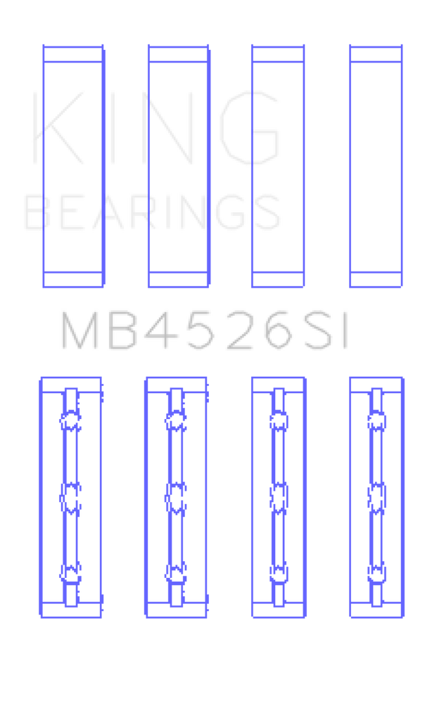 King Engine Bearings Toyota 1GR-FE (Size +0.25mm) Crankshaft Main Bearing Set