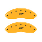 MGP Front set 2 Caliper Covers Engraved Front MGP Black finish silver ch