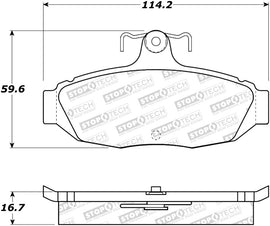 StopTech Sport Brake Pads w/Shims & Hardware - Rear