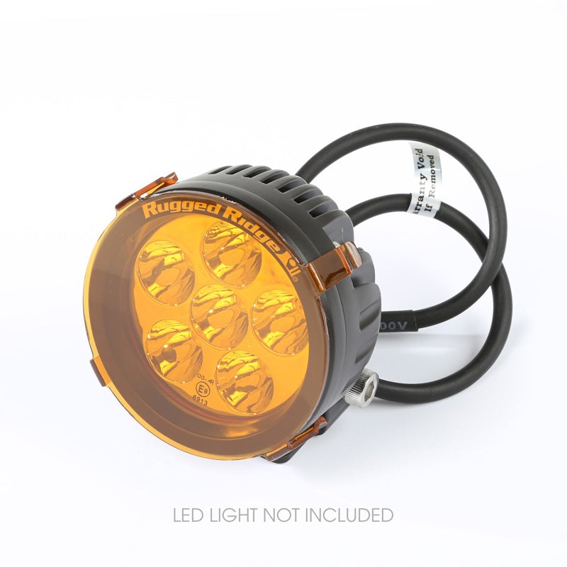 Rugged Ridge 3.5in LED Light Cover Round Amber