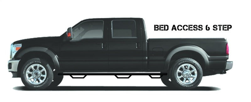 N-Fab Nerf Step 73-87 Chevy 1500/2500/3500 Crew Cab 8ft Bed - Gloss Black - Bed Access - 3in