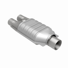 Load image into Gallery viewer, MagnaFlow Universal Catalytic Converter 2inch Inlet/2.5inch Outlet Dual/Single Oval Shape