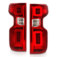 Load image into Gallery viewer, ANZO 19-21 Chevy Silverado Work Truck Full LED Taillights Chrome Housing Red Lens G2(w/C light Bars)
