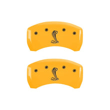 Load image into Gallery viewer, MGP Rear set 2 Caliper Covers Engraved Rear Tiffany Snake Yellow finish black ch