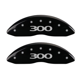 MGP 4 Caliper Covers Engraved Front & Rear 300 Black finish silver ch