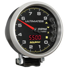 Load image into Gallery viewer, Autometer 5 inch Ultimate III Playback Tachometer 9000 RPM - Black