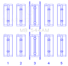 King Engine Bearings BMW M10B15/18/20 (Size STD) Performance Main Bearing Set