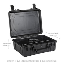 Load image into Gallery viewer, Go Rhino XVenture Gear Hard Case - Large 20in. / Lockable / IP67 / Automatic Air Valve - Tex. Black