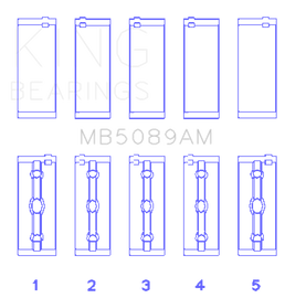 King Engine Bearings Toyota 1RZ Crankshaft Main Bearing Set - Size STD