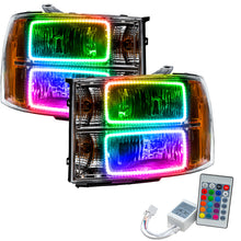 Load image into Gallery viewer, Oracle 07-13 GMC Sierra SMD HL - Square Ring Design - ColorSHIFT w/ Simple Controller
