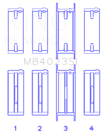 King Engine Bearings For FORD TAURUS V6 245CI/177CI/ Main Bearing