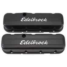 Load image into Gallery viewer, Edelbrock Valve Cover Signature Series Chevrolet 1965 and Later 396-502 V8 Tall Black