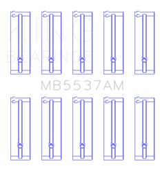 King Ford/Kia/Mazda DOHC 16 Valve/SOHC 8 Valve/SOHC 16 Valve (Size +0.5) Main Bearing Set