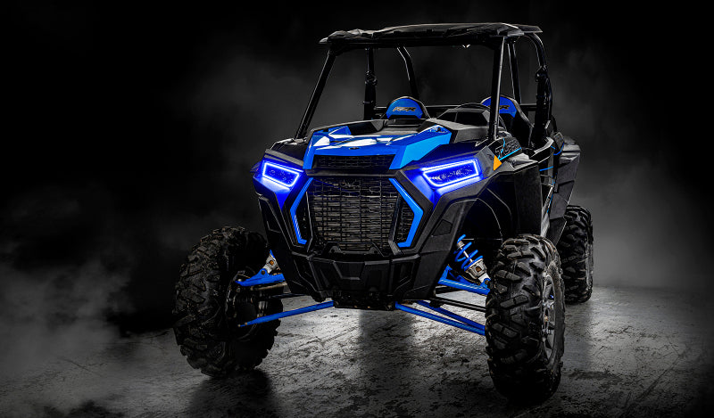 Oracle 1421 Polaris RZR 900/1000 Turbo Dynamic RGB+A Seq Turn Signal Headlight Halo Kit