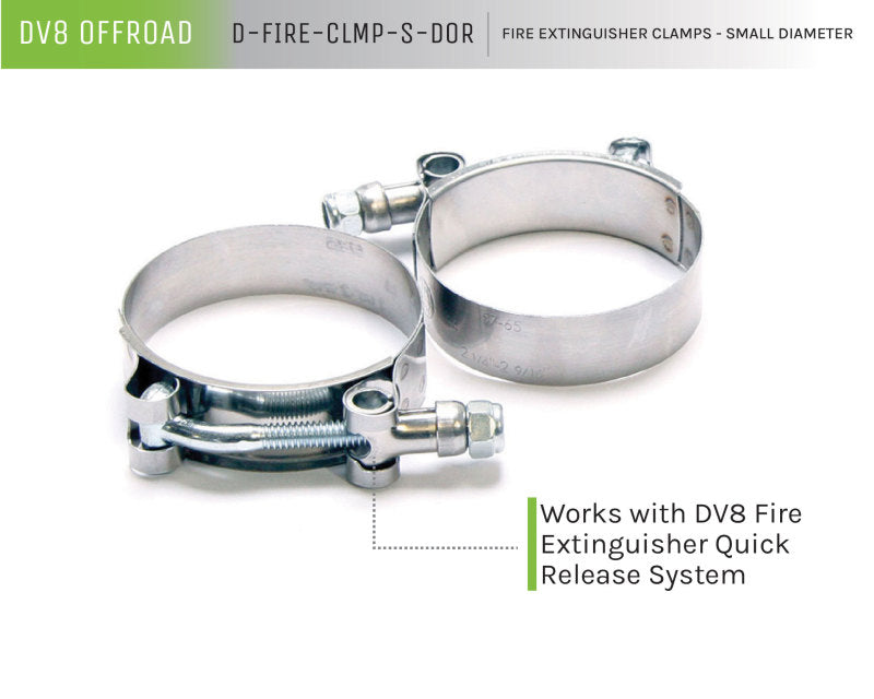 DV8 Offroad Fire Extinguisher Mount Clamps - Small
