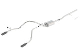 Borla 14 Silv/Sierra C/B Exhaust ATAK 1500 5.3L V8 AT/MT 2&4WD Ext Cab (78.7) WB - Black Chrome