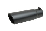 Gibson Rolled Edge Slash-Cut Tip - 5in OD/3.5in Inlet/12in Length - Black Ceramic
