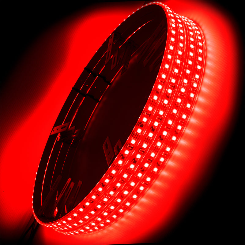 Oracle LED Illuminated Wheel Rings - Double LED - Red SEE WARRANTY