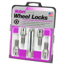 Load image into Gallery viewer, McGard Wheel Lock Bolt Set - 4pk. (Tuner / Cone Seat) M12X1.5 / 17mm Hex / 22.4mm Shank L. - Chrome