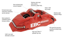 Load image into Gallery viewer, EBC Racing 05-11 Ford Focus ST (Mk2) Front Right Apollo-4 Red Caliper