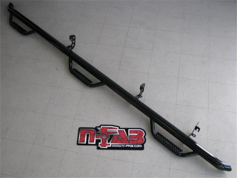 N-Fab Nerf Step 73-87 Chevy 1500/2500/3500 Crew Cab 8ft Bed - Tex. Black - Bed Access - 3in