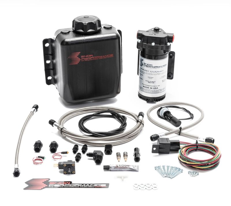Snow Performance Stg 1 Boost Cooler F/I Water Injection Kit (Incl. SS Braided Line and 4AN Fittings)