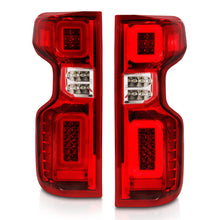 Load image into Gallery viewer, ANZO 19-21 Chevy Silverado Work Truck Full LED Taillights Chrome Housing Red Lens G2(w/C light Bars)