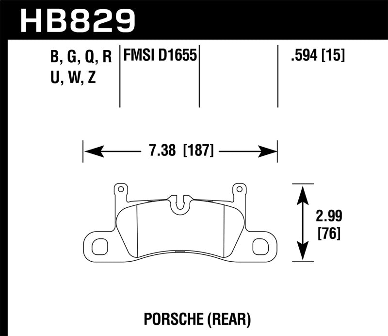 Hawk 12-17 Porsche 911 DTC-70 Race Rear Brake Pads