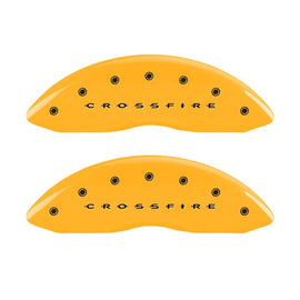 MGP 4 Caliper Covers Engraved F & R Crossfire Yellow Finish Black Char 2005 Chrysler Crossfire