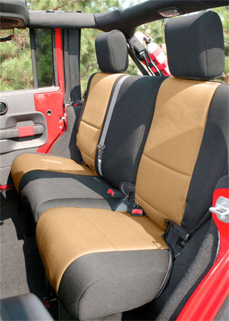 Rugged Ridge Seat Cover Kit Black/Tan 11-18 Jeep Wrangler JK 2dr