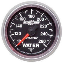 Load image into Gallery viewer, Autometer Sport-Comp II 52.4mm 100-260 Deg. F Water Temperature Gauge