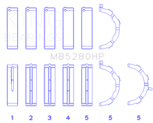 Load image into Gallery viewer, King Engine Bearings Ford Prod. V8 4.6L/5.4L Performance Main Bearing Set - Size +0.026mm