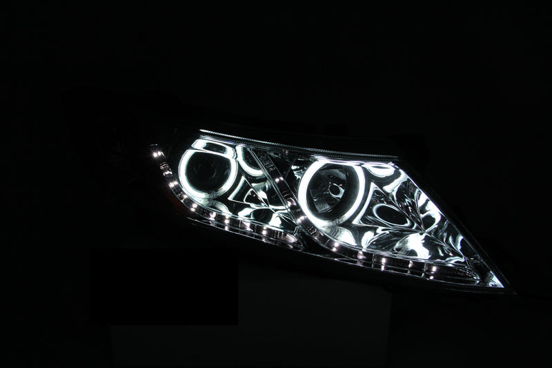 ANZO 2011-2013 Kia Optima Projector Headlights w/ Halo Chrome (CCFL)