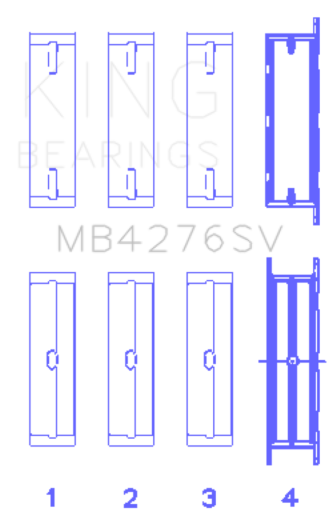 King Engine Bearings Land Rover 2.7L TDV6 Sputter Replacement Crankshaft Main Bearings