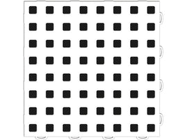 WeatherTech TechFloor - 3in X 12in Tiles(Right Loop) - White/Black **Order in Qtys of 10