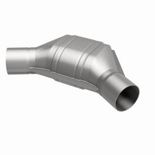Load image into Gallery viewer, MagnaFlow Universal Catalytic Converter 2.25 inch Angled O/O PC2 Front