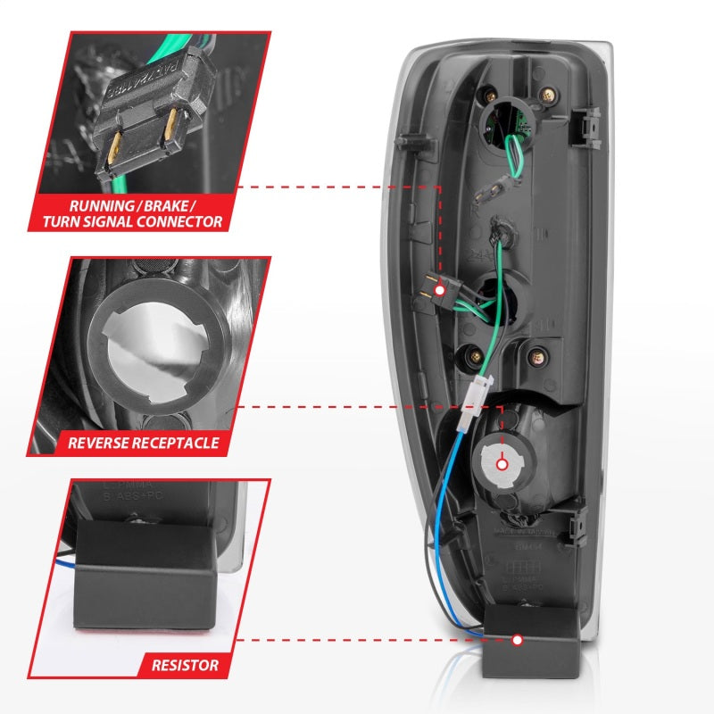 ANZO 04-10 Chevy Colorado LED Taillights G2 - Black